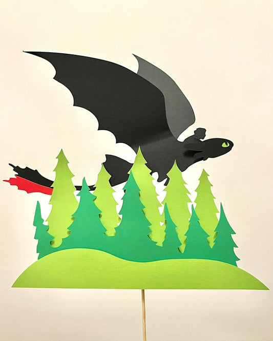 Toothless cake topper SVG How to Train Your Dragon Cake Topper SVG HTTYD Party Decor Toothless birthday party