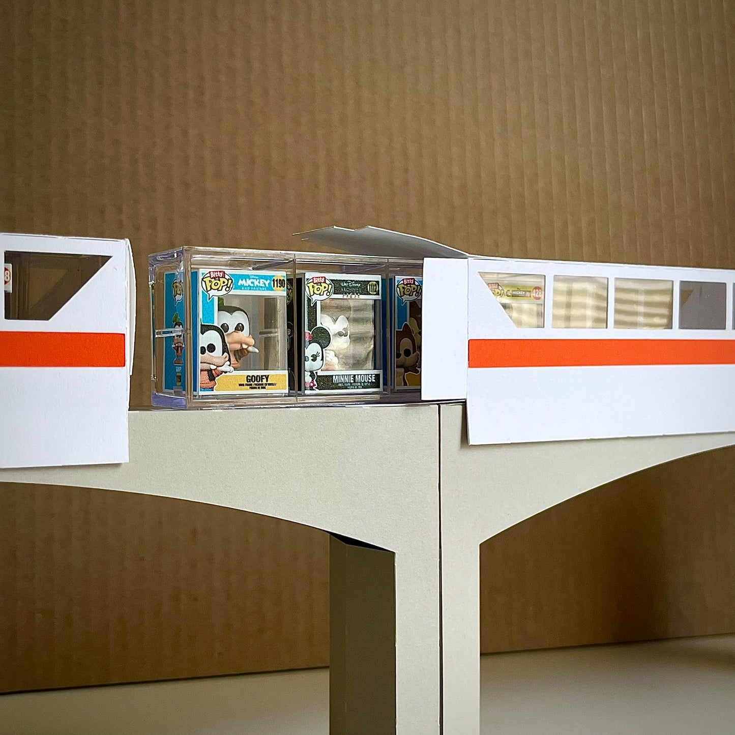 Disney Monorail Papercraft svg Funko stand Funkopop stand Bittypop stand DIY Disney Monorail Craft Project Instant Download Train diy