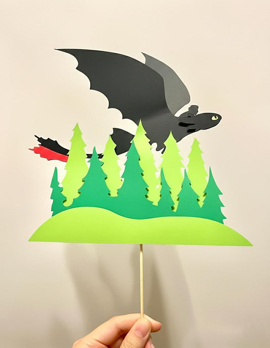 Toothless cake topper SVG How to Train Your Dragon Cake Topper SVG HTTYD Party Decor Toothless birthday party