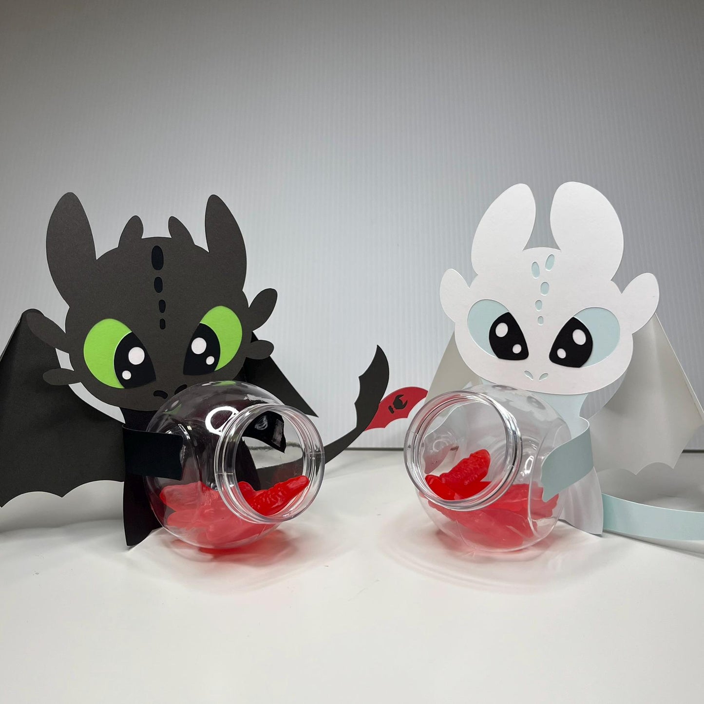 Toothless & Lightfury SVG Bundle: Dragon Party Decor Cut Files How to Train Your Dragon Cricut SVG candy holder for birthday party