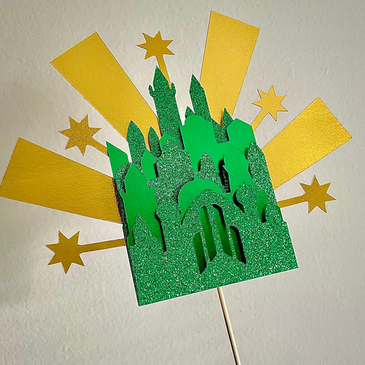 Wicked Cake Topper SVG Emerald city cake topper file digital download Wizard of Oz Party Decor wicked SVG Wicked emerald city cake topper