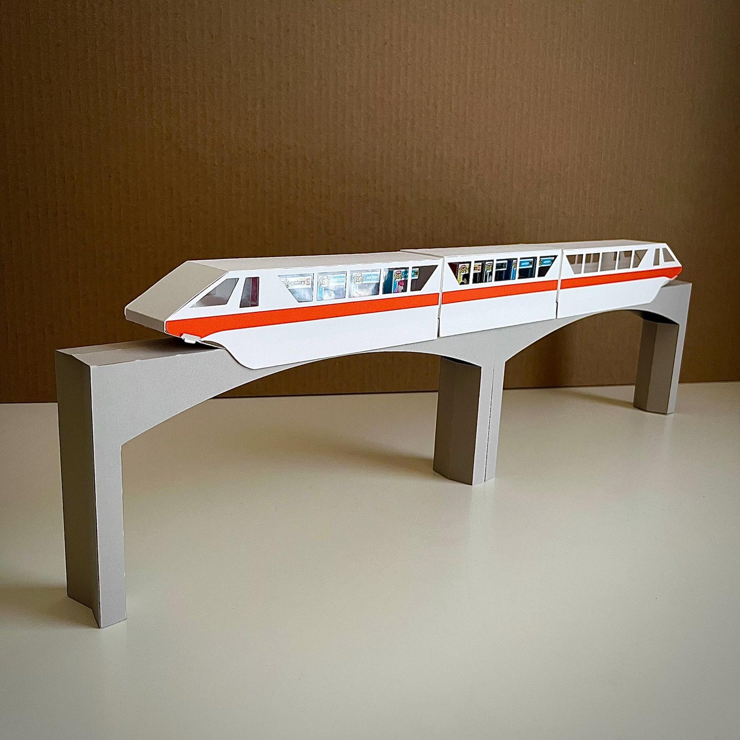 Disney Monorail Papercraft svg Funko stand Funkopop stand Bittypop stand DIY Disney Monorail Craft Project Instant Download Train diy