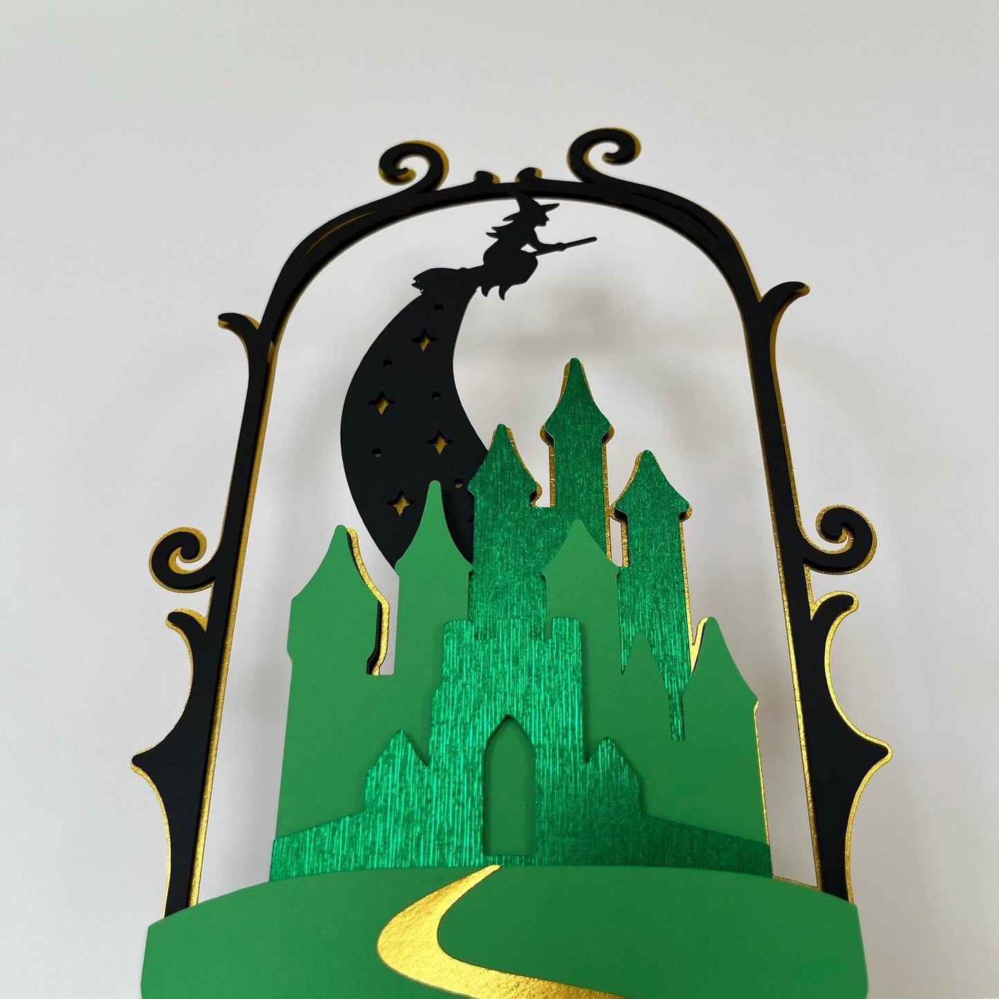 Wicked SVG Wicked Cake Topper SVG Emerald City Digital Download Wicked for good Paper Craft Layer Flying Broom Witch Wizard of Oz