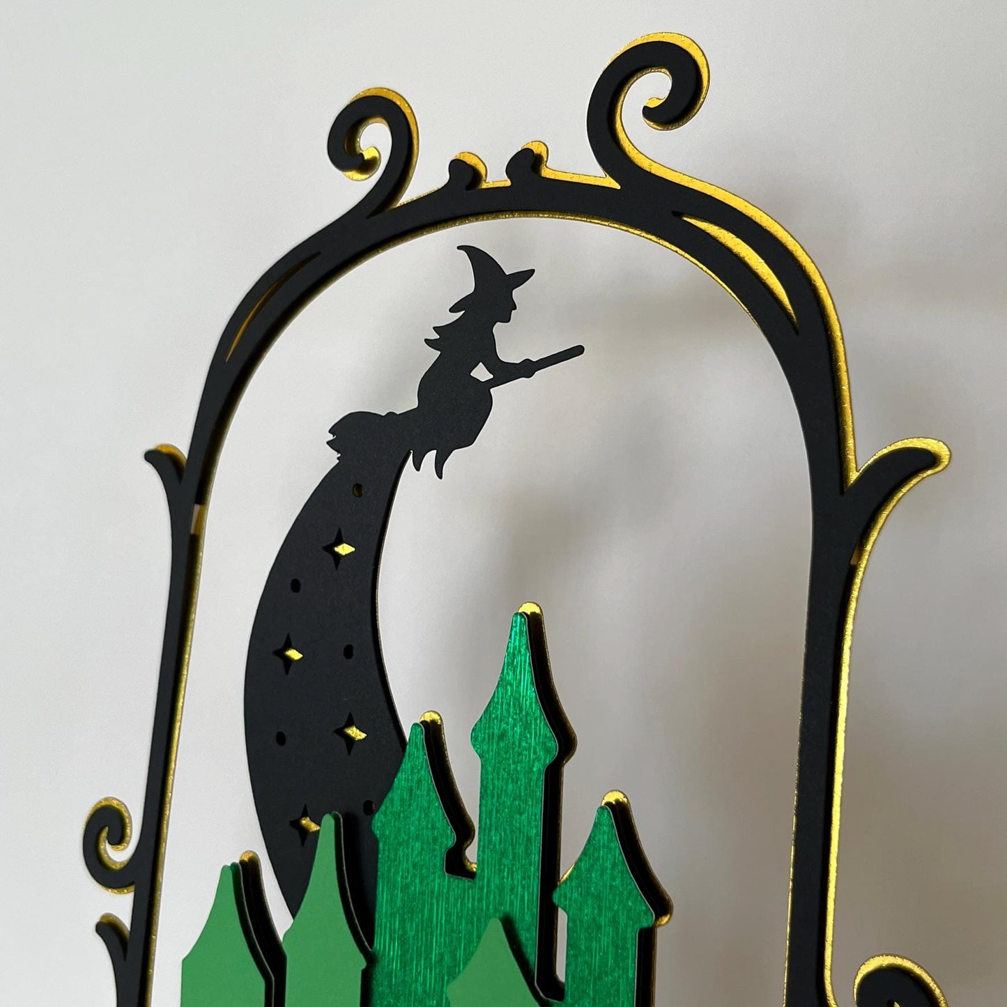 Wicked SVG Wicked Cake Topper SVG Emerald City Digital Download Wicked for good Paper Craft Layer Flying Broom Witch Wizard of Oz
